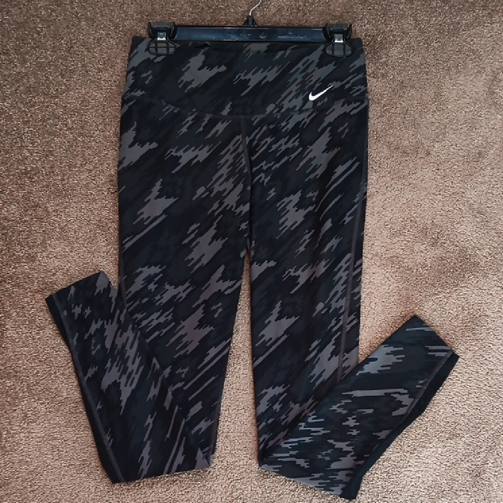 Nike Black and Gray Athletic Leggings